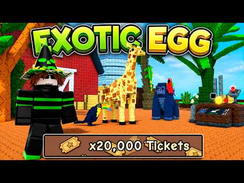 I SPENT 30,000 TICKETS OPENING THE *NEW* EXOTIC EGGS In Roblox Greedy Growers!