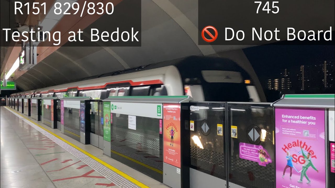 [SMRT] [Next to debut?] Alstom Movia R151 [829/830] - Testing at Bedok ...