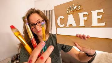 making a CAFE SIGN for my mom! -- Glowforge Laser Cutter build