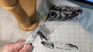 Stitch With Me: Final Stitches On Monochrome Owl - First Finish Of 2023!!