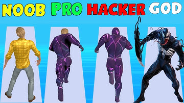 NOOB vs PRO vs HACKER vs GOD in Super Venom Run