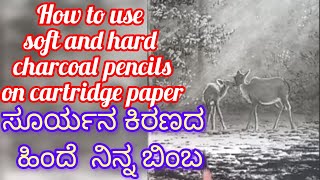 how to do soft and hard charcoal pencil on cartridge paper#art #learningsketch #sketchings #arti screenshot 5