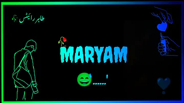 Maryam name Whatsapp status|maryam name poetry TikTok video|by Tahir. writes