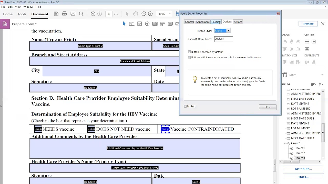 How to make a PDF Fillable 508 compliant form from a Word Document