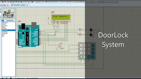door lock system using arduino in proteus simulation