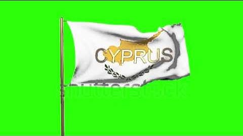 Cyprus flag with title waving in the wind. Looping sun rises style. Animation loop Stock video by
