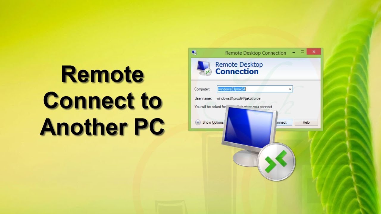 Remote Desktop Connection to Another Computer in the Same ...