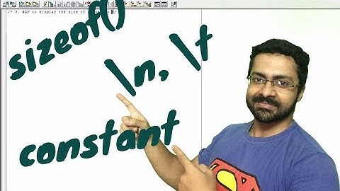 C Programming | Sizeof(), \n, \t, Const