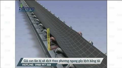 Con lăn đỡ băng tải bị xê dịch theo phương ngang gây lệch băng tải | Bstrong