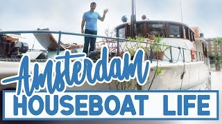 Living on a HOUSEBOAT in Amsterdam! //  + Our Toddler Tries Dutch Food for the First Time