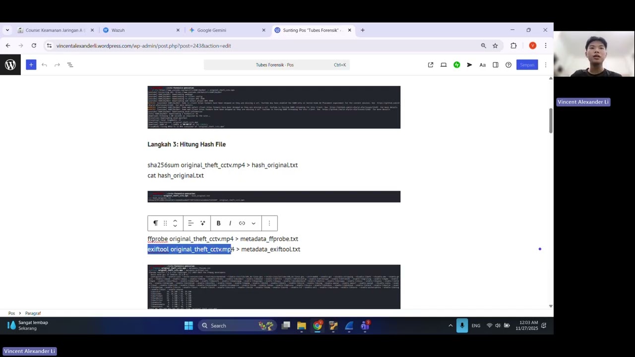 Vincent Alexander Li  - forensik digital