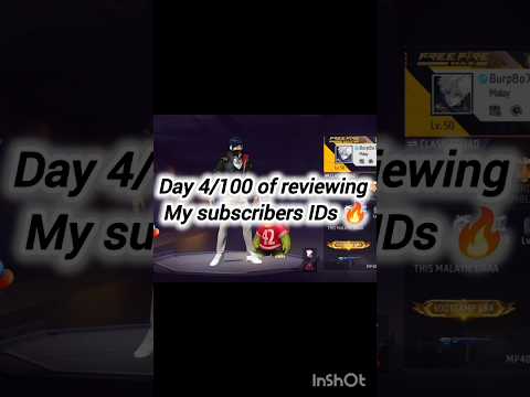 Day 4/100 of reviewing My subscribers IDs 🔥  #ds_sum  #ffshorts . #freefireindia