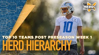 Herd Hierarchy: Chargers, Vikings make Colin's Top 10 teams after preseason Week 1 | NFL | THE HERD