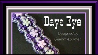 Rainbow Loom Band Days Eye Bracelet Tutorial/How To