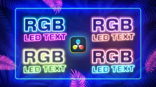 Multicolor RGB LED Text in Davinci Resolve screenshot 4