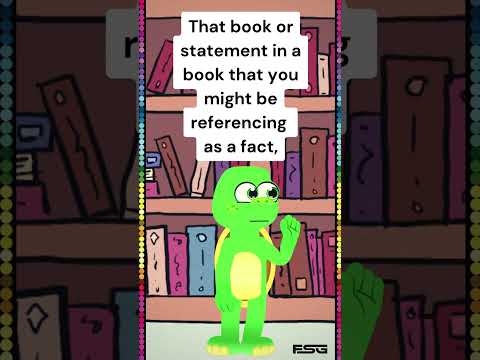 I read it in a book argument. An FSG One Minute Message