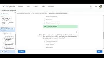 Trust and Security with Google Cloud || Quiz-3 || Solutions