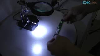 AC/DC Interchangeable Light Magnifier Vergrößern Loupe MG16129-C Stand 