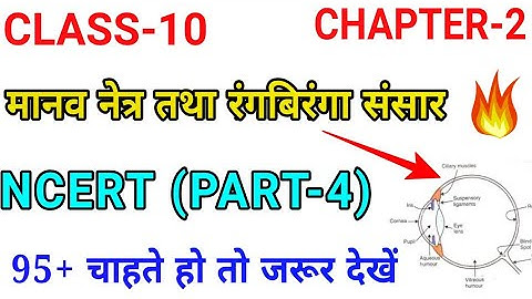 मानव नेत्र तथा रंगबिरंगा संसार 10th(Part-4)/ Class 10 Science ,/Science Board exam 2020,/Chapter 3