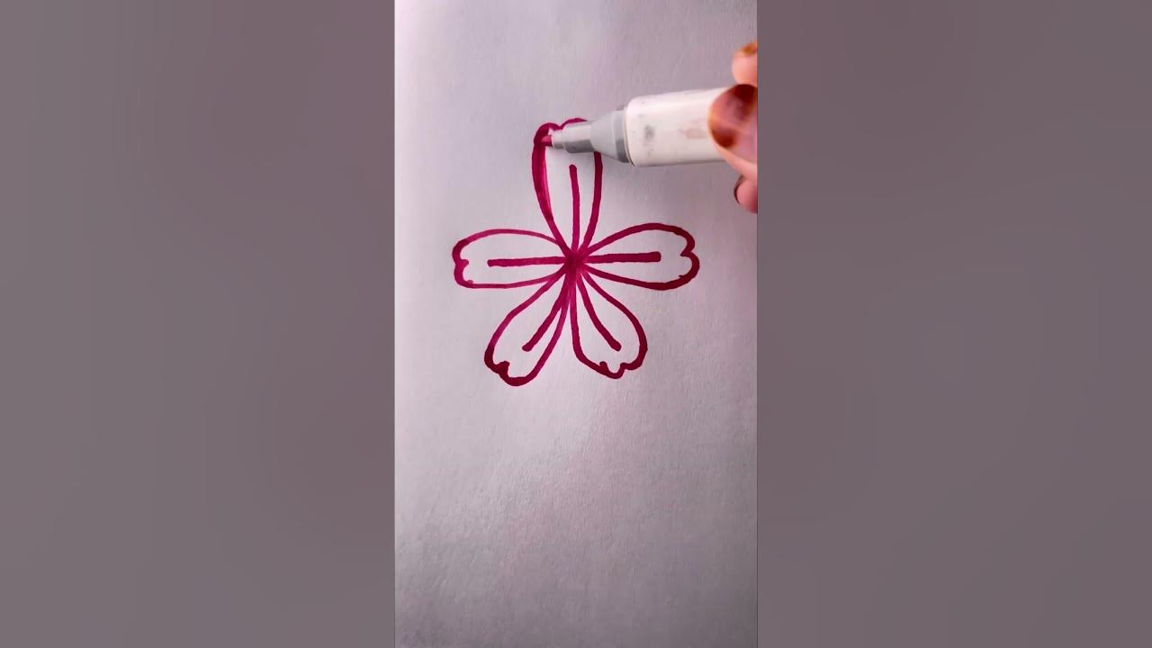 Easy rules to draw a plum blossom shorts YouTube