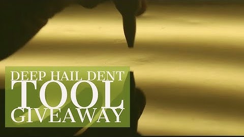 DEEP Hail Dent repaired with PDR  - How to fix Dents without paint / Dent Tools Giveaway!