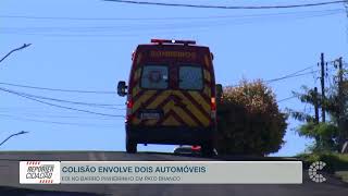 Uma pessoa foi encaminhada ao hospital após acidente...