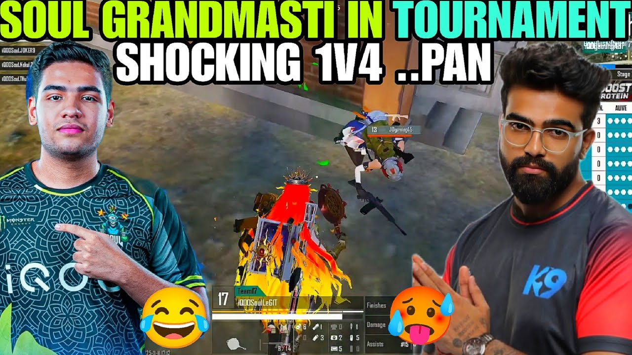 SouL Legit Badmoshi After Unreal 1v4 in Seconds 🥵 SouL vs PMGC Team 🔥 SouL Op Performance in Scrims