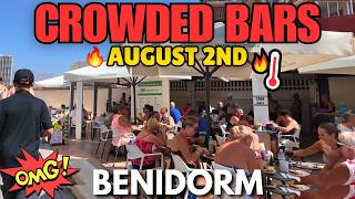 Benidorm - CROWDED Pubs, Bars & Terraces! 😱🔥┃BUZZING Calle Derramador!