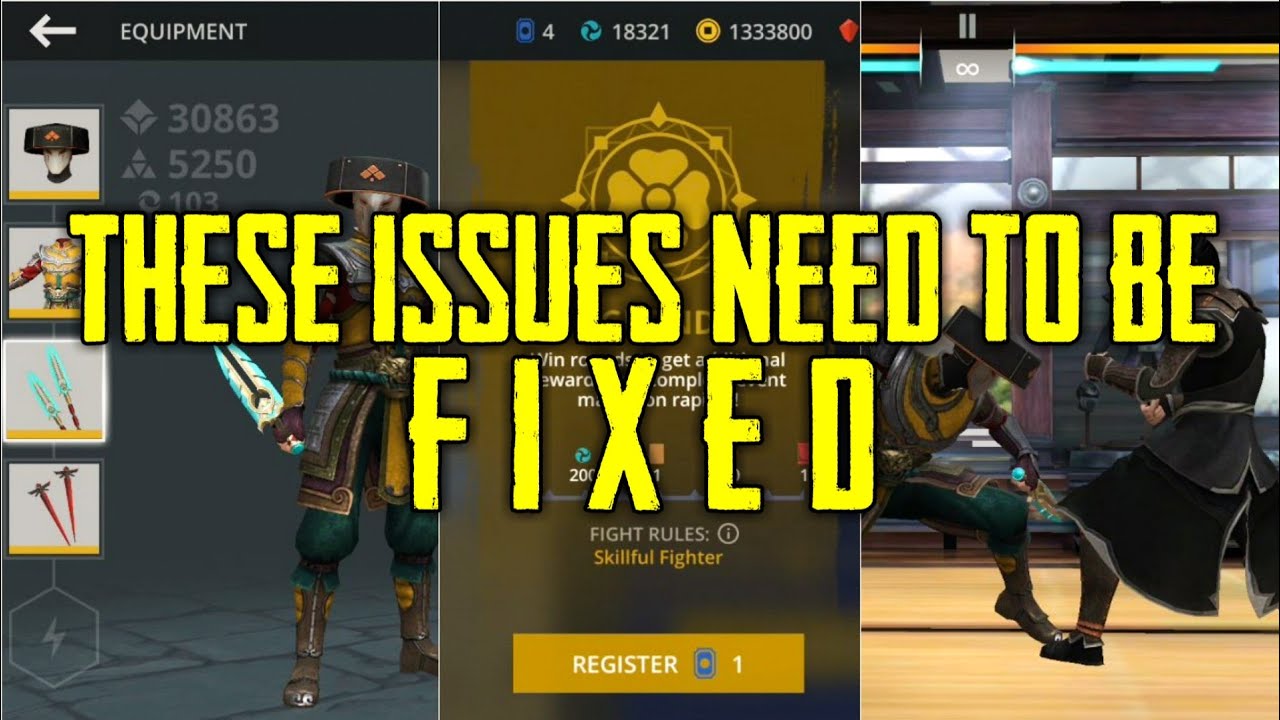 These issues in shadow fight 3 news to be fixed. - YouTube