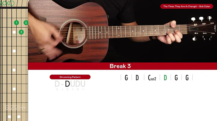 The Times They Are A Changin' Guitar Cover Bob Dylan 🎸|Tabs + Chords|