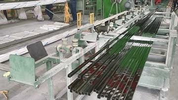 [LX Machinery] SUS304 square pipe non-scratching unloading machine, combined with polishing machine