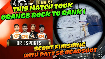 ScoutOP Patt Se Headshot Chicken Dinner, Orange Rock Dominating PMWL W1D1 Pubg Mobile Highlights