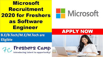 Microsoft Recruitment 2020 for Freshers as Software Engineer | B.E/B.Tech/M.E/M.Tech
