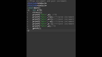 10 C Program Pree increment and post increment #clanguage #cprogramming #Quick
