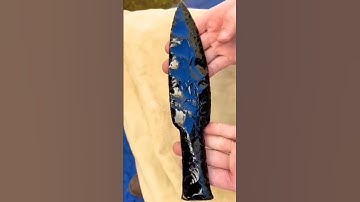 Crafting a Razor-Sharp Obsidian Stone Knife | DIY Stone Knifemaking #obsidiancrafts