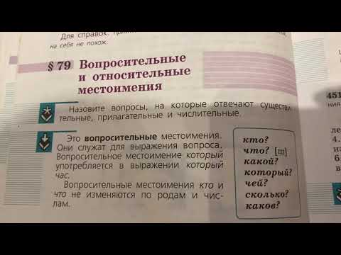 Русский язык/6 класс/ Вопросительные и относительные местоимения/Правила/09.03.21