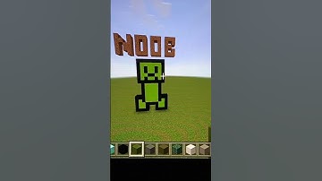 CREEPER NOOB VS PRO PIXEL ART EDITION #minecraft #build #pixelart #creeper