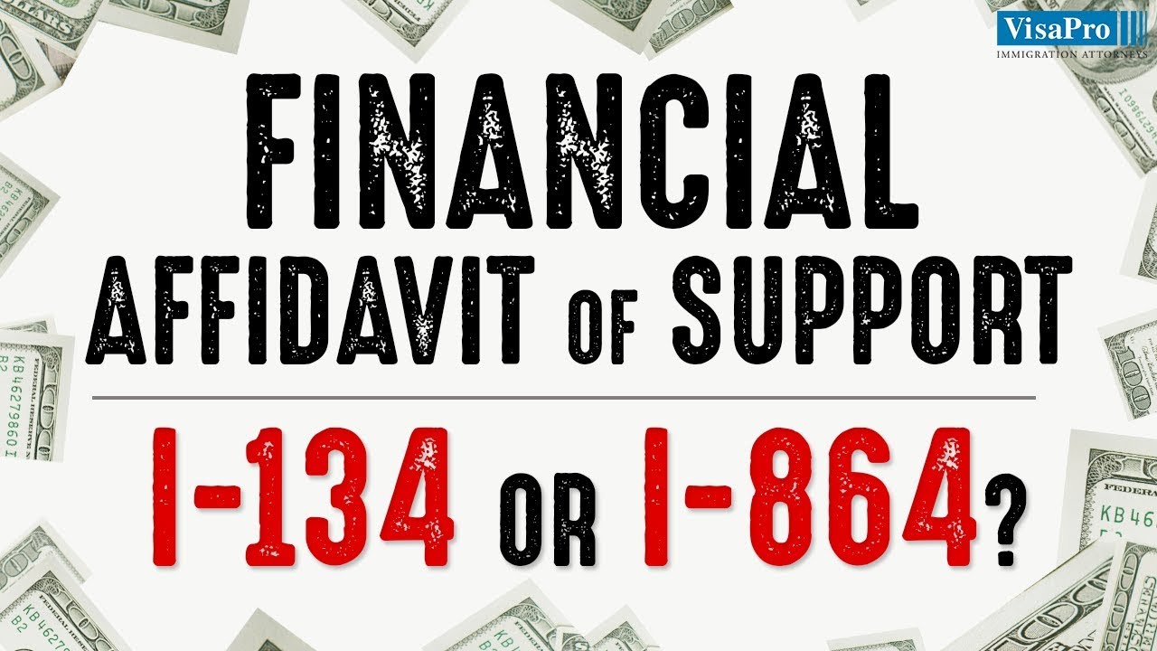 financial affidavit of support i 134 or i 864 youtube form i 865
