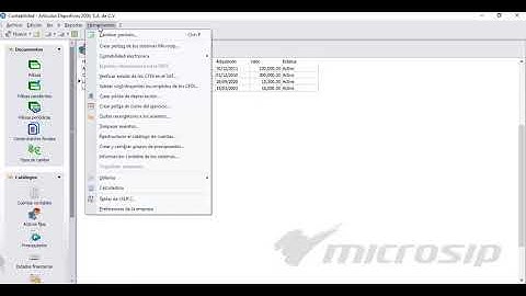 Microsip Contabilidad: Cómo hacer la póliza depreciación contable