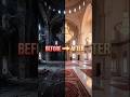 🕌 Abandoned Mosque Interior Restoration | Amazing AI Before & After Transformation #shorts