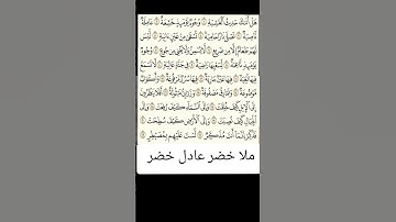 سورة الغاشيه ملا خضر عادل خضر