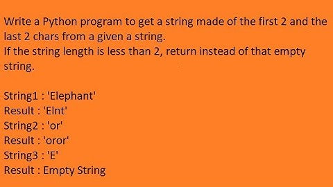 Python program to get a string made of the first 2 and the last 2 chars from a given a string.