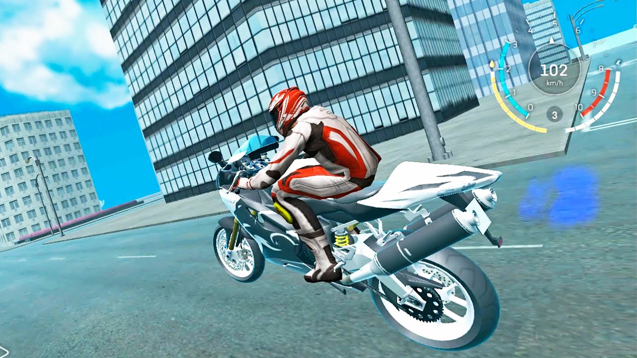 jogo de moto realista, Xtreme Motorbikes, fazendo parkour e fugindo da  policia no jogo de moto 3d 