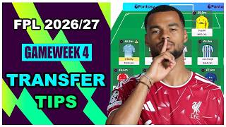 FPL Gameweek 4: TRANSFER TIPS | BUY, HOLD, SELL & SKIP | Fantasy Premier League Tips 2026/27
