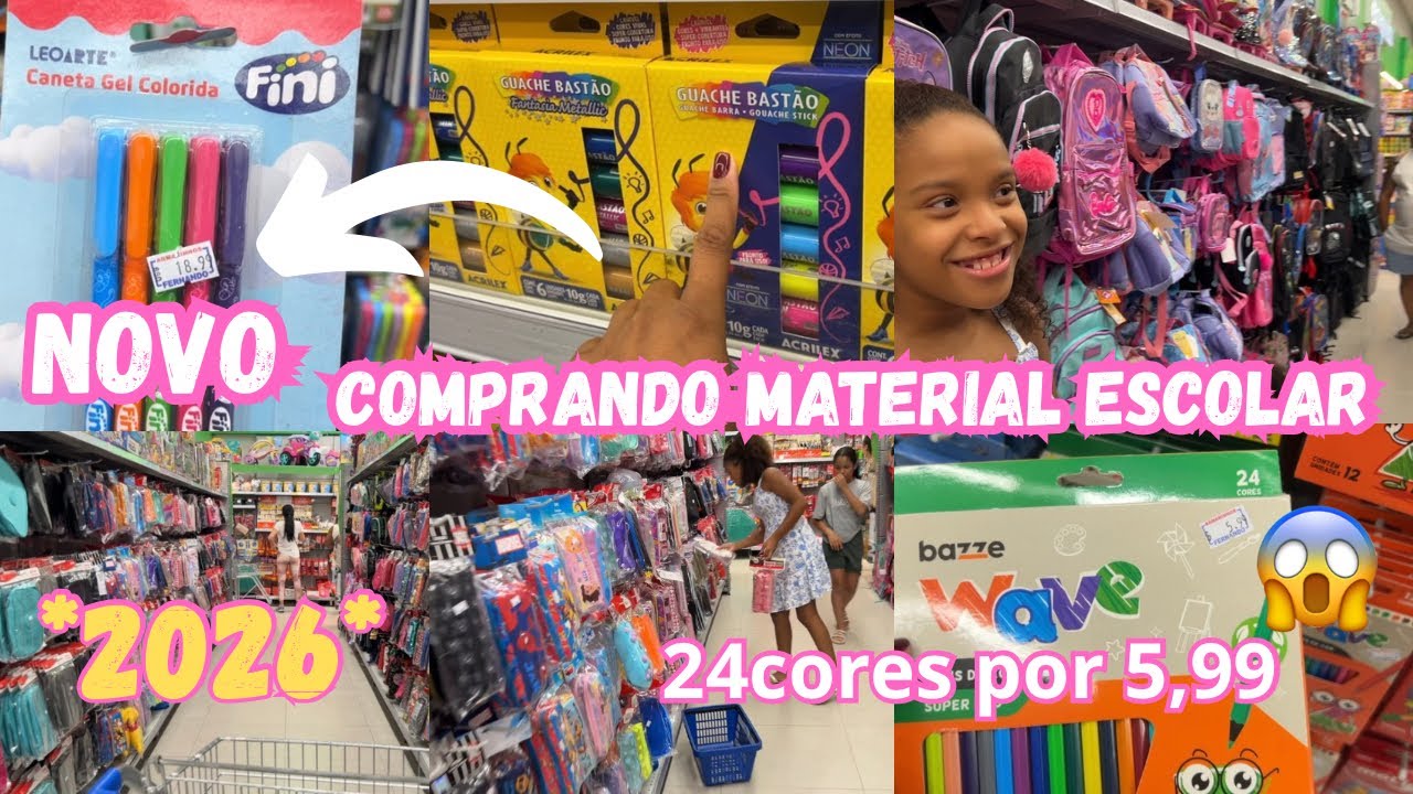 COMPRANDO MATERIAL ESCOLAR 2026 - ARMARINHOS FERNANDO| 6 ANO ENSINO FUNDAMENTAL.