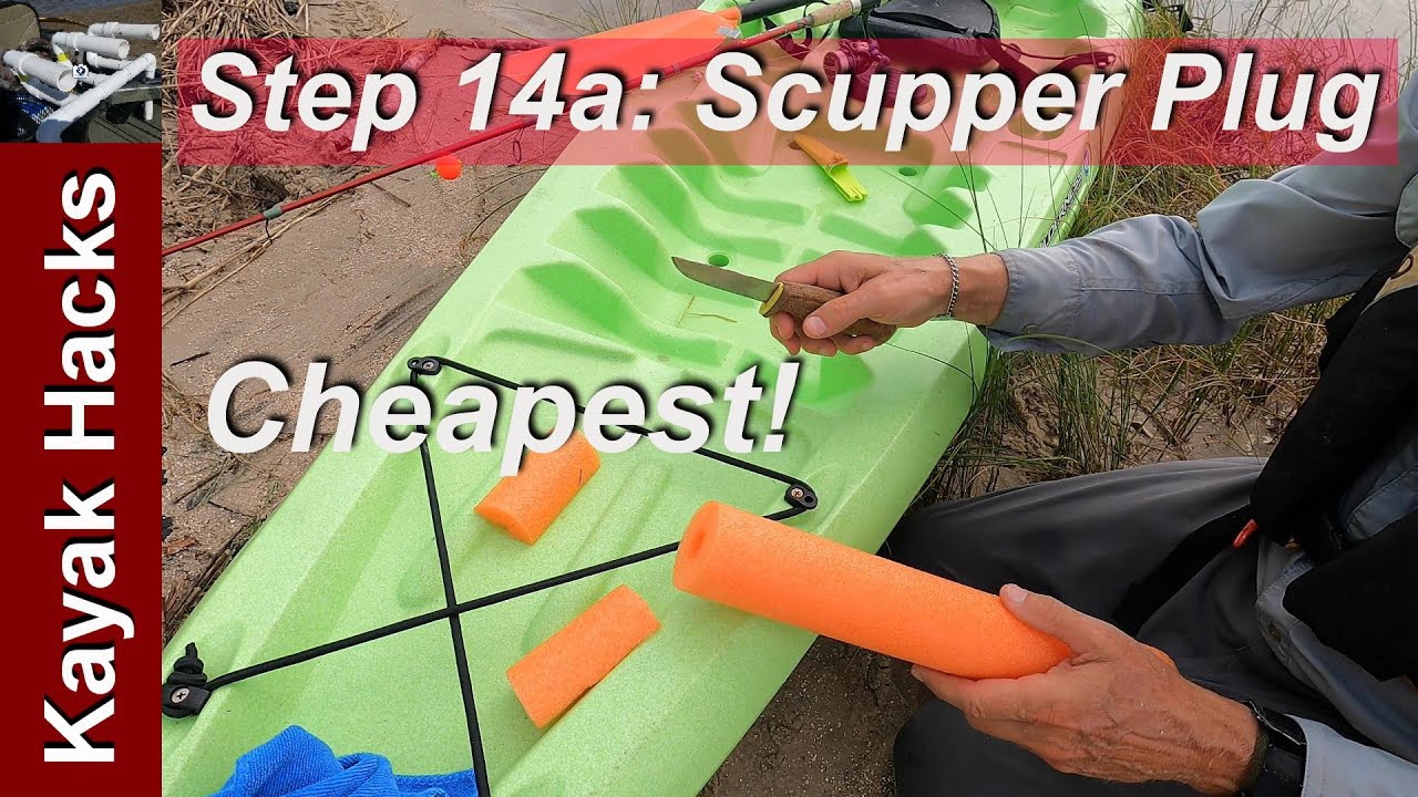 Fishing Kayak Setup – Step 14a – DIY Kayak Scupper Plugs