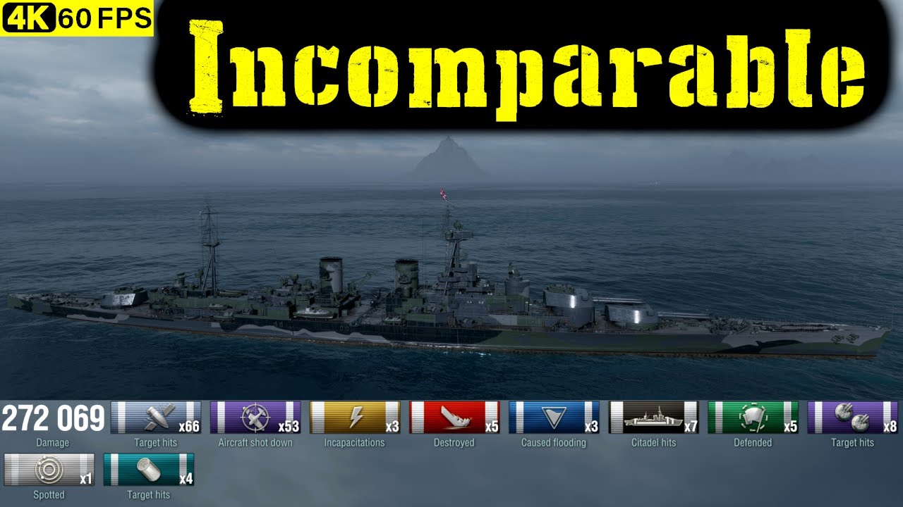 World of Warships Incomparable Replay - 5 Kills 272.1K DMG(Patch 12.8.0)
