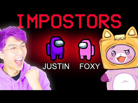 JUSTIN AND FOXY TEAM UP IN AMONG US!? (LANKYBOX FUNNY MOMENTS!)