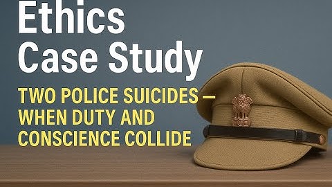 Ethics Case Study: Two Police Suicides — When Duty and Conscience Collide | UPSC Ethics Paper GS-4
