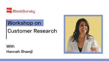 Customer Research 101 Workshop with Hannah Shamji #customerresearch #customerinterview